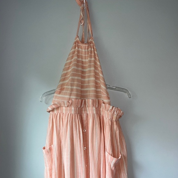 Mara Hoffman Linen Halter Pink Stripe Maxi Dress - Picture 8 of 13